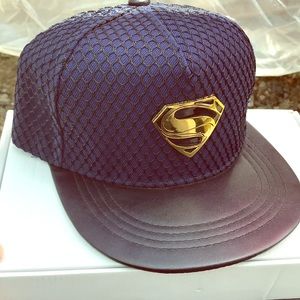 Superman Baseball Cap Navy Blue and Black combo